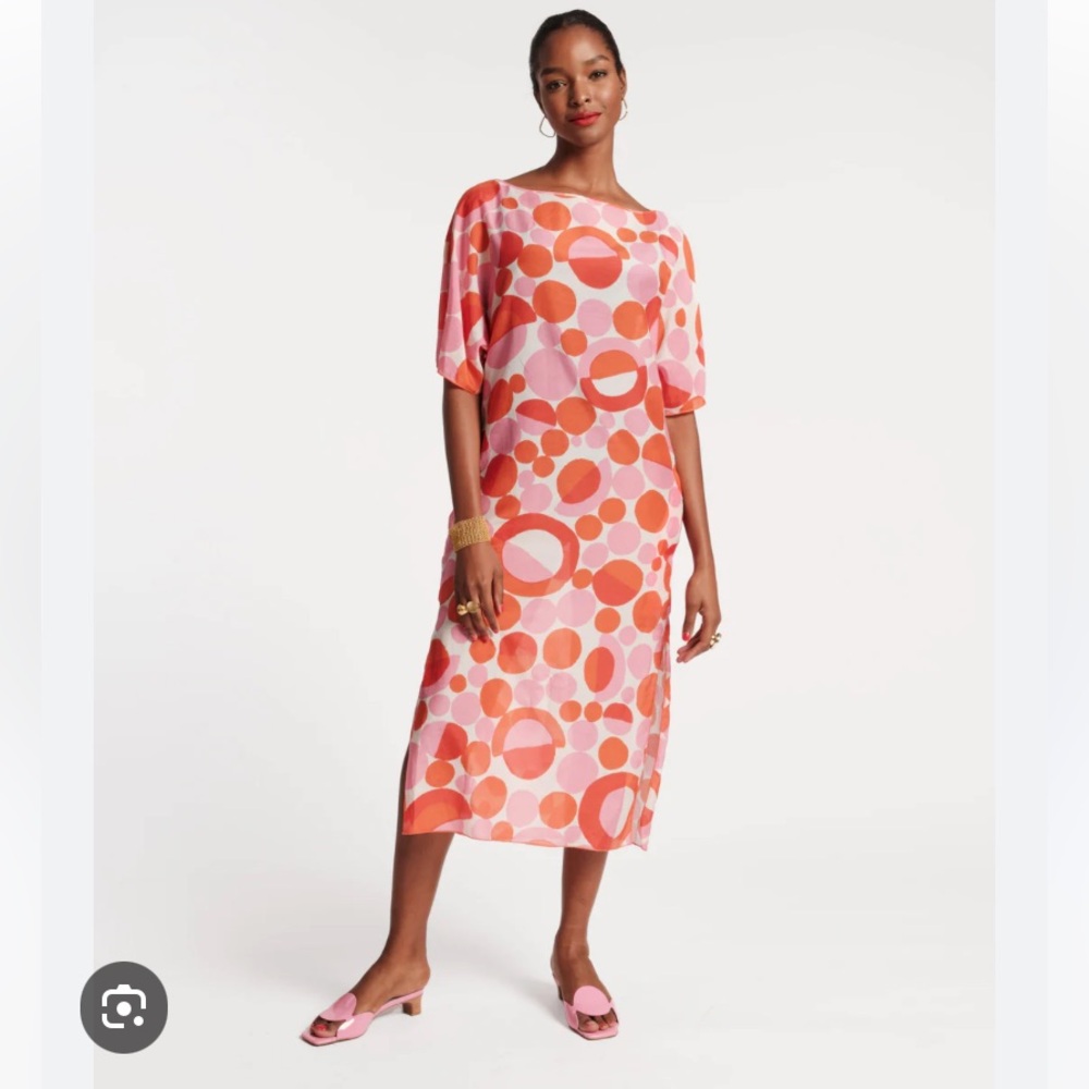 NWT Frances Valentine Marguerite Maxi Dress in Prosecco Pink - Size M - Picture 2 of 5